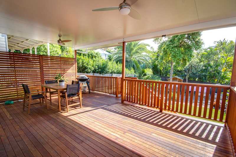 Treated timber frame with Merbau hardwood decking boards