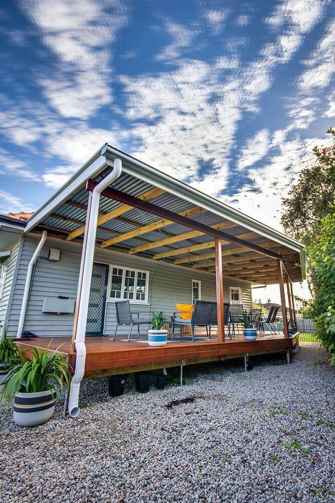 Deck with non Insulated Patio Roofing Brisbane - DeKing Decks