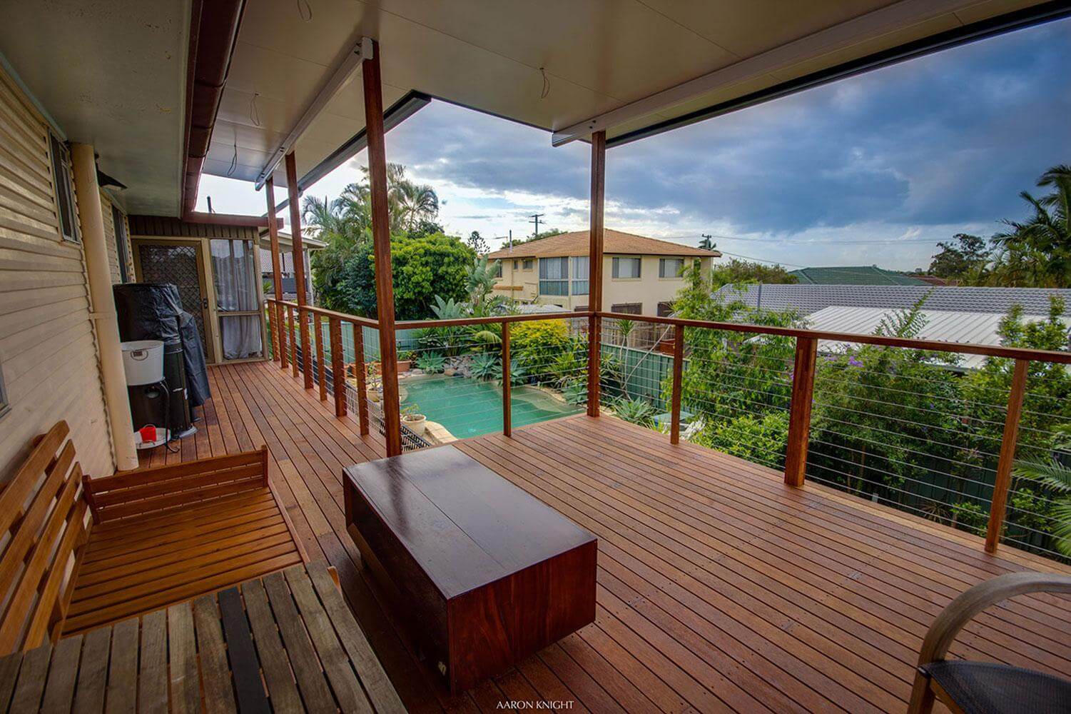 Insulated flyover Patio Roofing and pool decking Brisbane - DeKing Decks