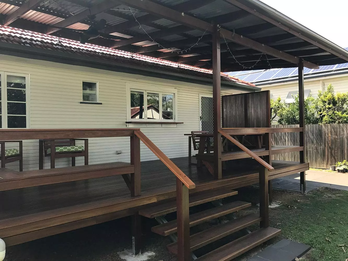 Traditional Pergola Roof and Timber Deck Project Deking Decks brisbane