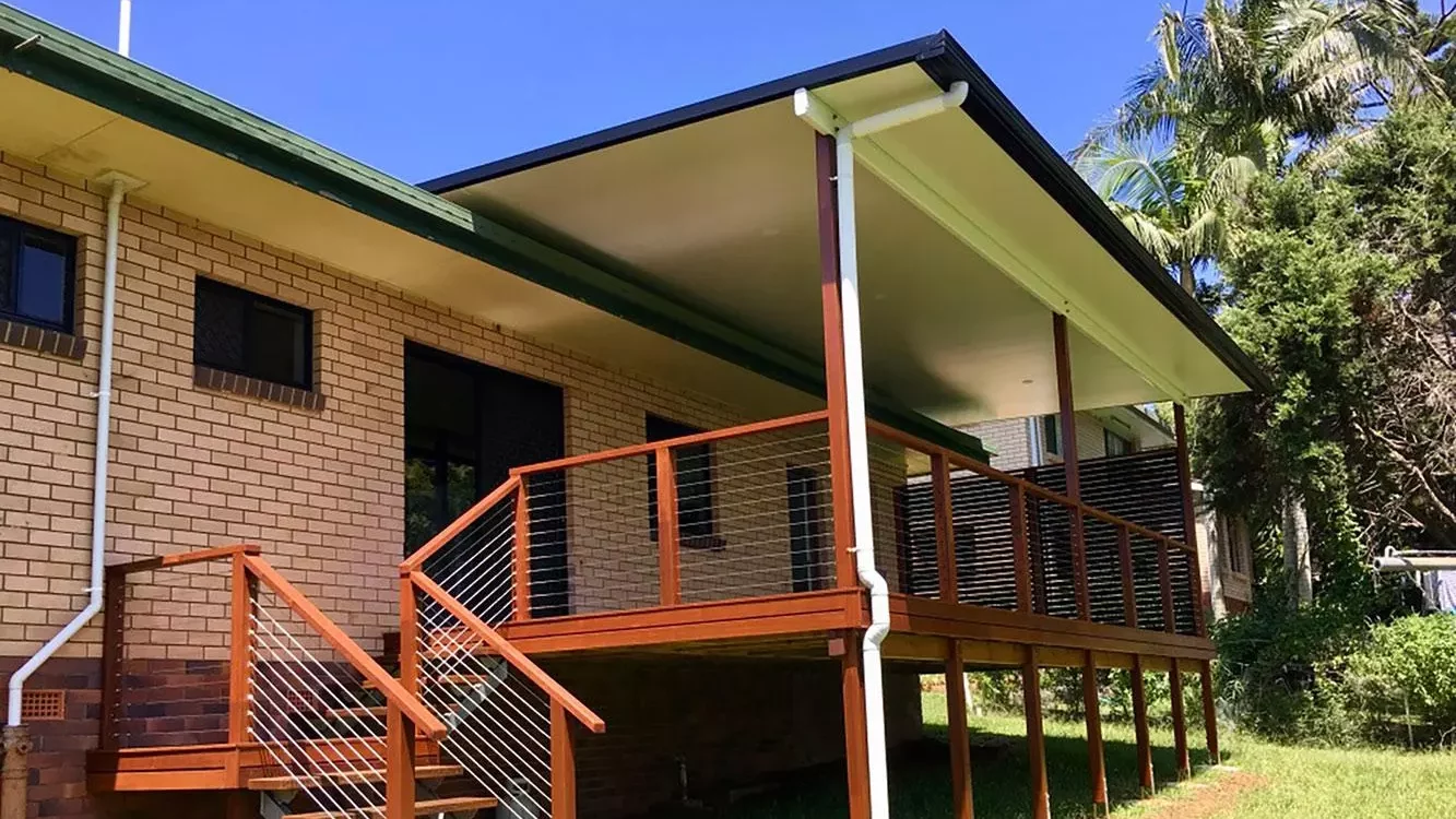 Flyover insulated patio roof Brisbane - DeKing Decks