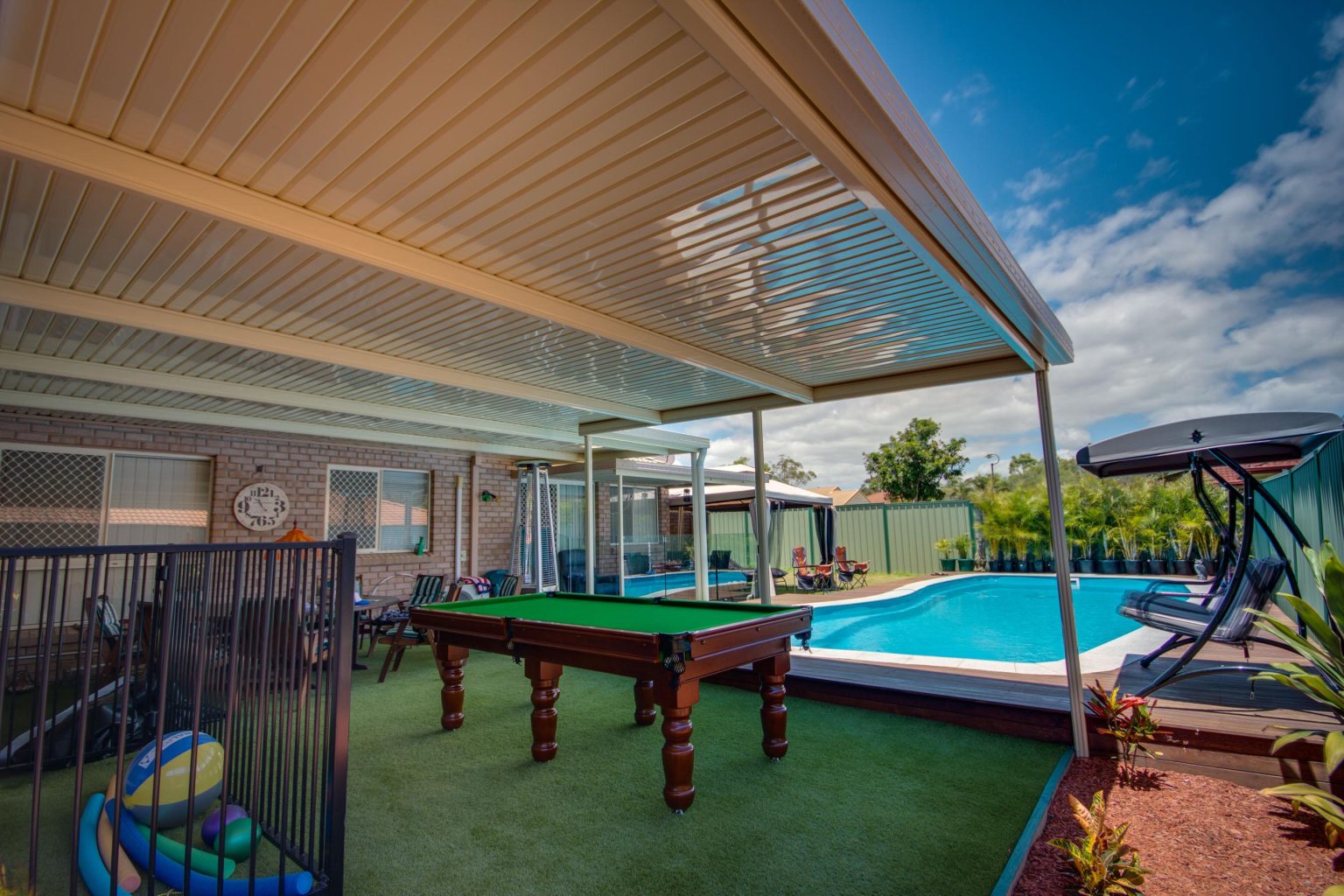 Pool Deck and patio roofing Brisbane - DeKing Decks